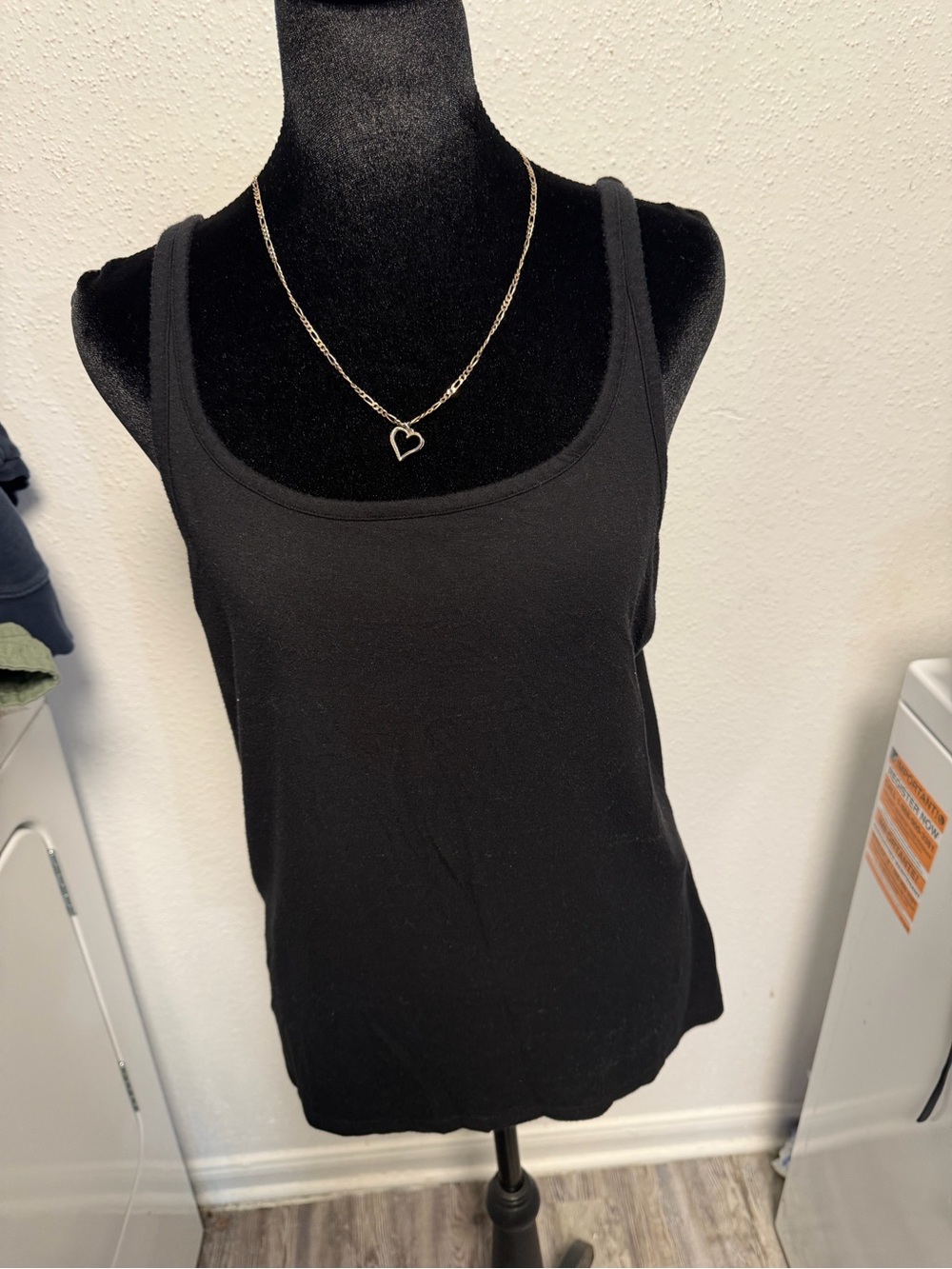 Chico's Black Scoop-Neck Tank Top